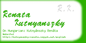 renata kutnyanszky business card