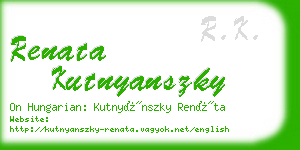 renata kutnyanszky business card